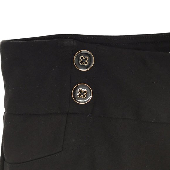 Nanette Lepore Women's Black Flat Front Quality Knit Pull on Dress Pants Size M - Picture 3 of 6